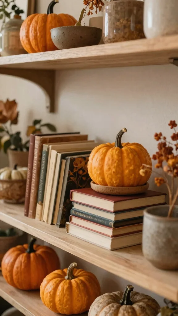 12 Living Room Shelf Decor Ideas for a Styled Curated Shelfie - 12. Seasonal Decor Changes 1