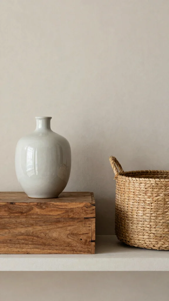 12 Living Room Shelf Decor Ideas for a Styled Curated Shelfie - 6. Mix Shapes and Textures 1