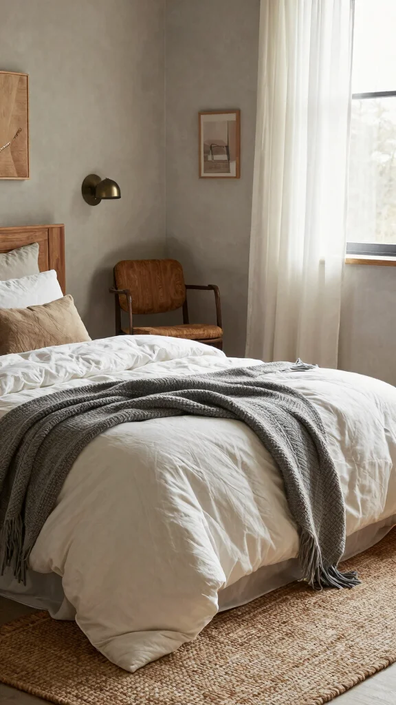 12 Loft Bedroom Ideas for an Open Industrial Space-Smart Interior - 4. Layered Textures 1