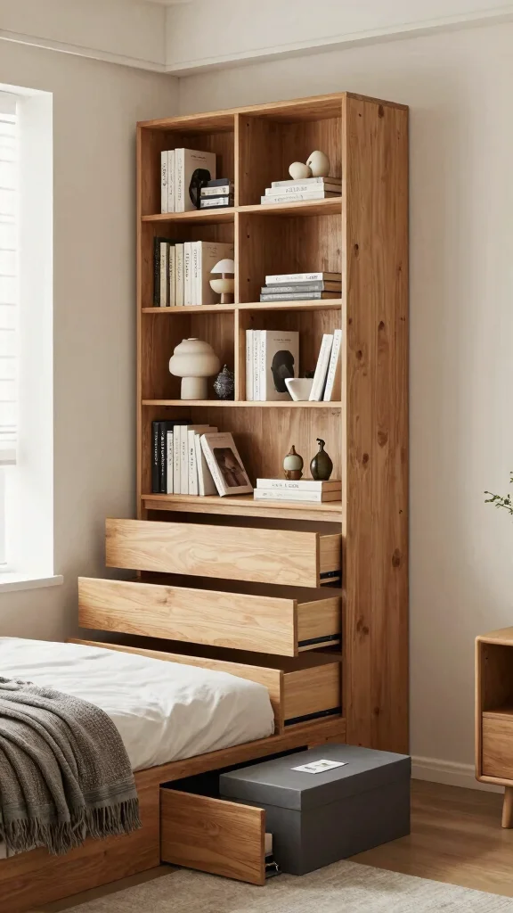 12 Loft Bedroom Ideas for an Open Industrial Space-Smart Interior - 5. Smart Storage Solutions 1