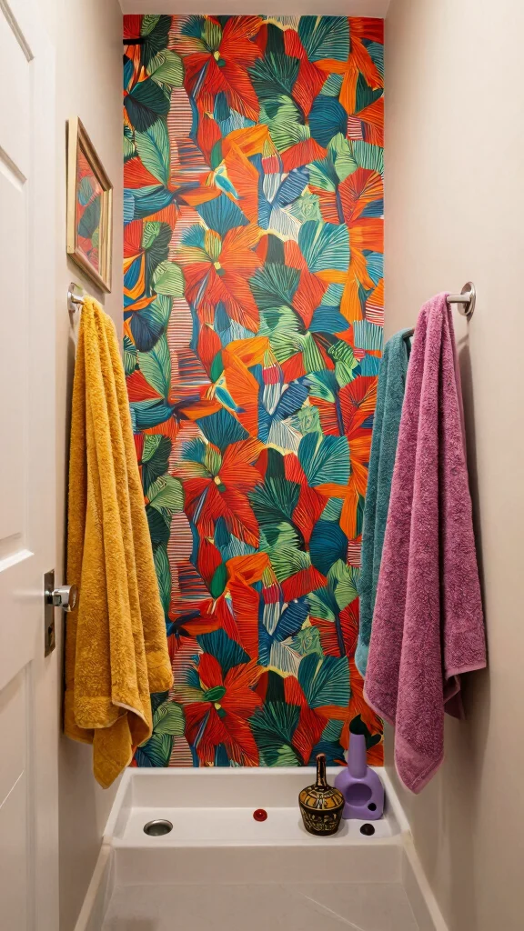 12 Long Narrow Bathroom Ideas for a Functional Beautiful Layout - 12. Bold Accents 1