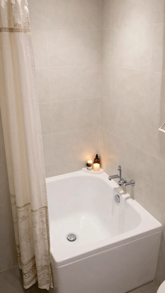 12 Long Narrow Bathroom Ideas for a Functional Beautiful Layout - 6. Compact Bathtubs 1