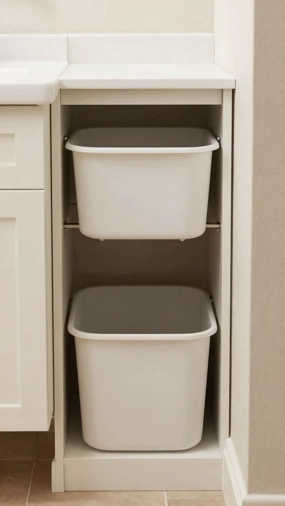 12 Long Narrow Bathroom Ideas for a Functional Beautiful Layout - 9. Under-Sink Solutions 1