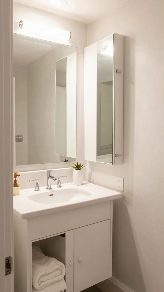 12 Narrow Bathroom Ideas for Long Awkward or Galley-Style Spaces - 4. Mirrors that Maximize Light 1