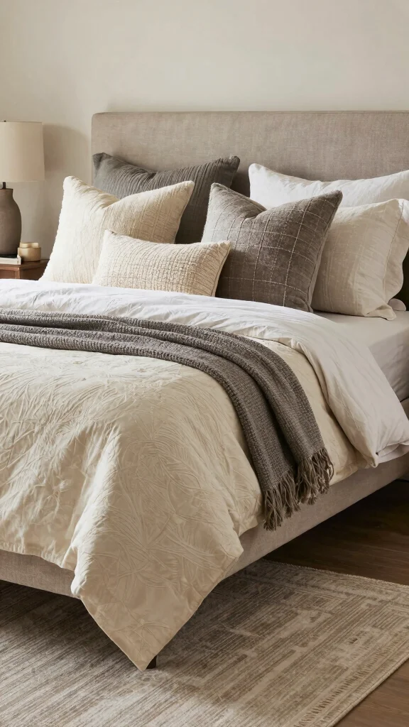 12 Queen Bed Small Bedroom Ideas for a Comfortable Stylish Layout - 10. Layered Textures for Added Comfort 1
