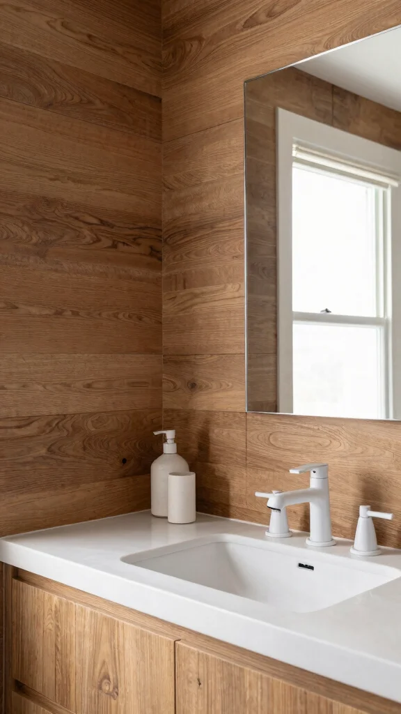 12 Quiet Luxury Bathroom Ideas for an Understated Elevated Interior - 4. Textured Accent Walls 1