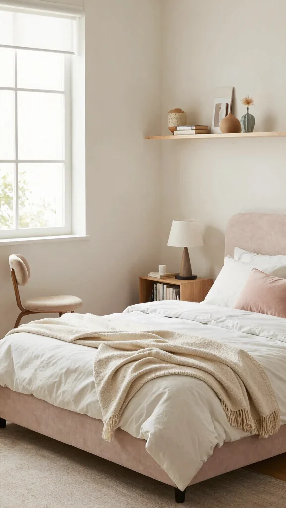 12 Rectangle Bedroom Layout Ideas for a Balanced Functional Space - 2. Corner Bed Arrangement 1