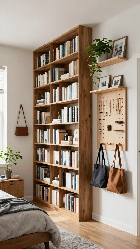 12 Rectangle Bedroom Layout Ideas for a Balanced Functional Space - 5. Vertical Storage Solutions 1