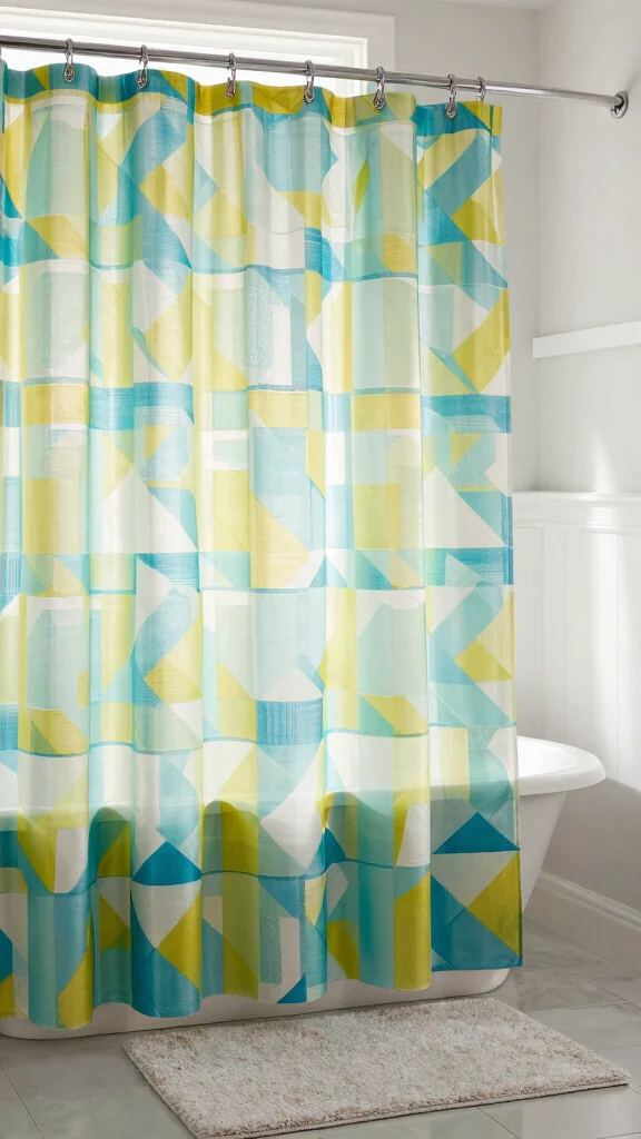 12 Rental Bathroom Ideas for a Stylish No-Drill Makeover - 2. Stylish Shower Curtain 1