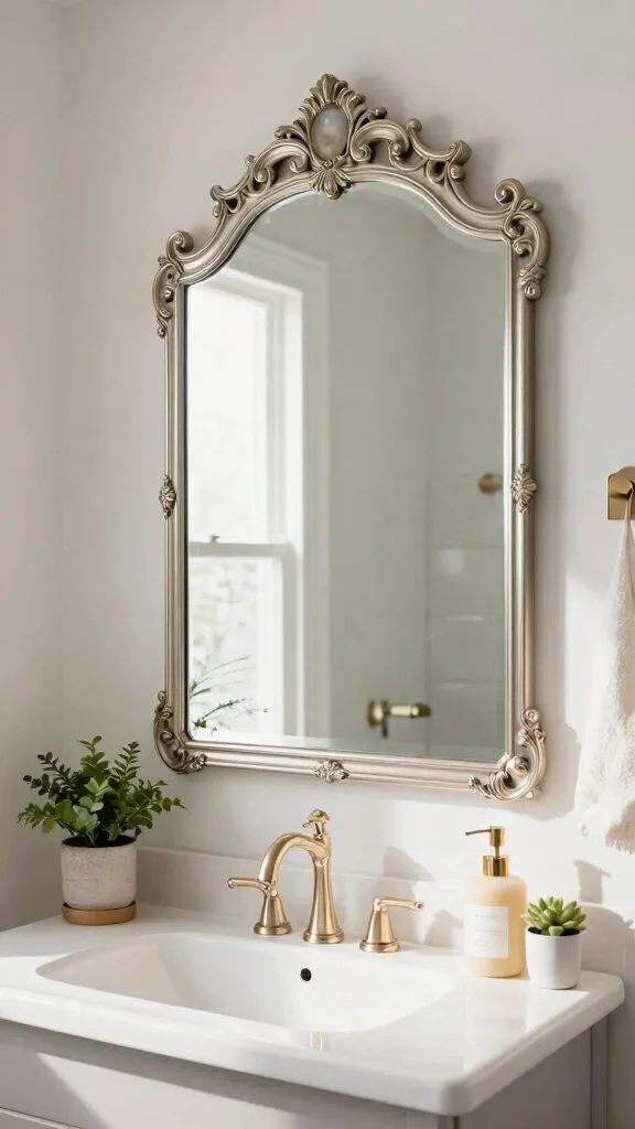 12 Rental Bathroom Ideas for a Stylish No-Drill Makeover - 5. Mirror Magic 1