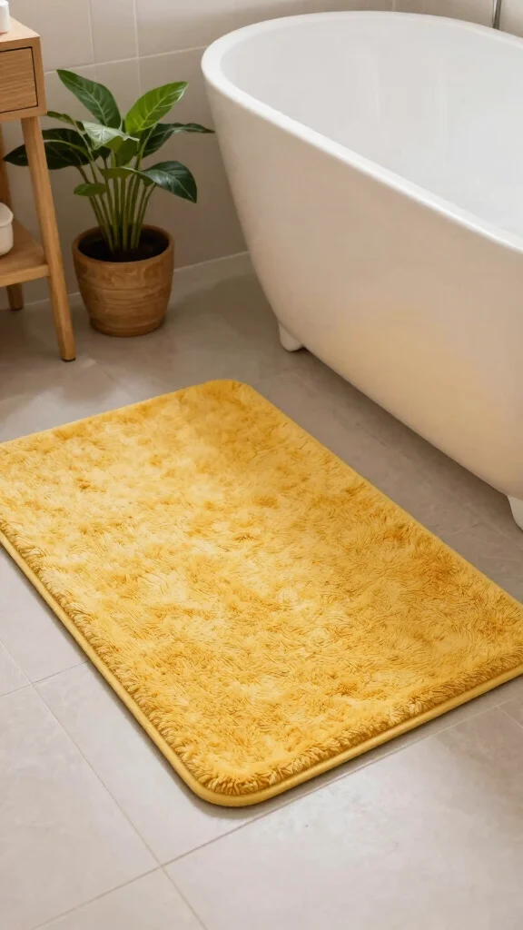 12 Renter-Friendly Bathroom Ideas With No Damage Required - 5. Eco-Friendly Bath Mats 1