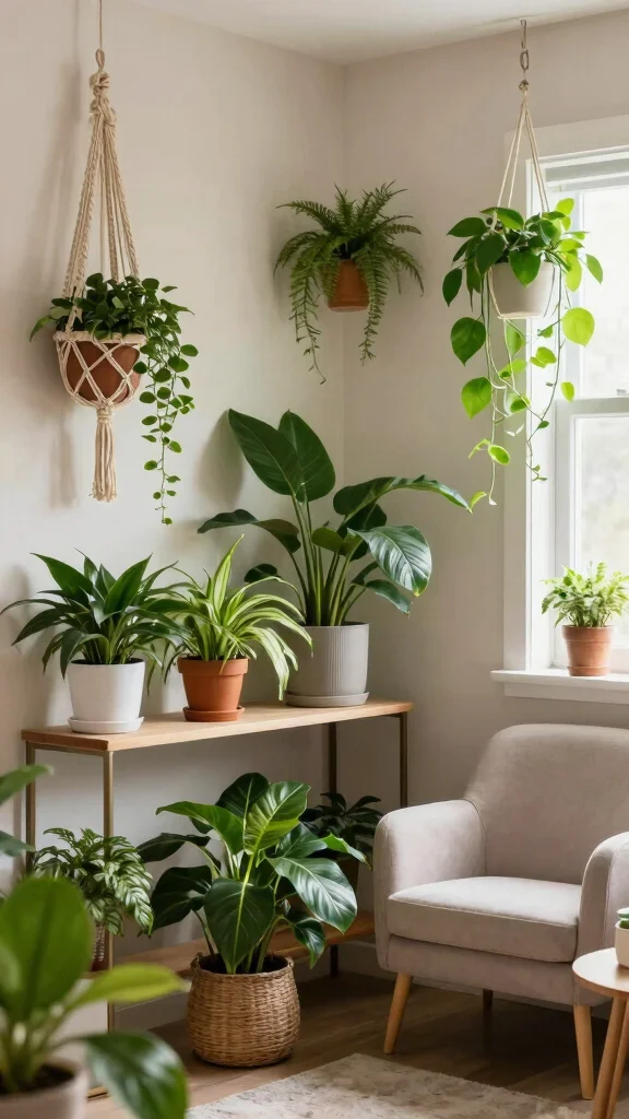 12 Renter-Friendly Bedroom Ideas With No Damage Required - 6. Indoor Plants: Bring the Outdoors In 1