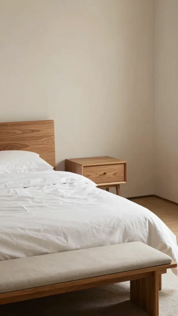 12 Simple Cozy Bedroom Concepts for a Warm Inviting Sleep Space - 2. Minimalist Furniture 1