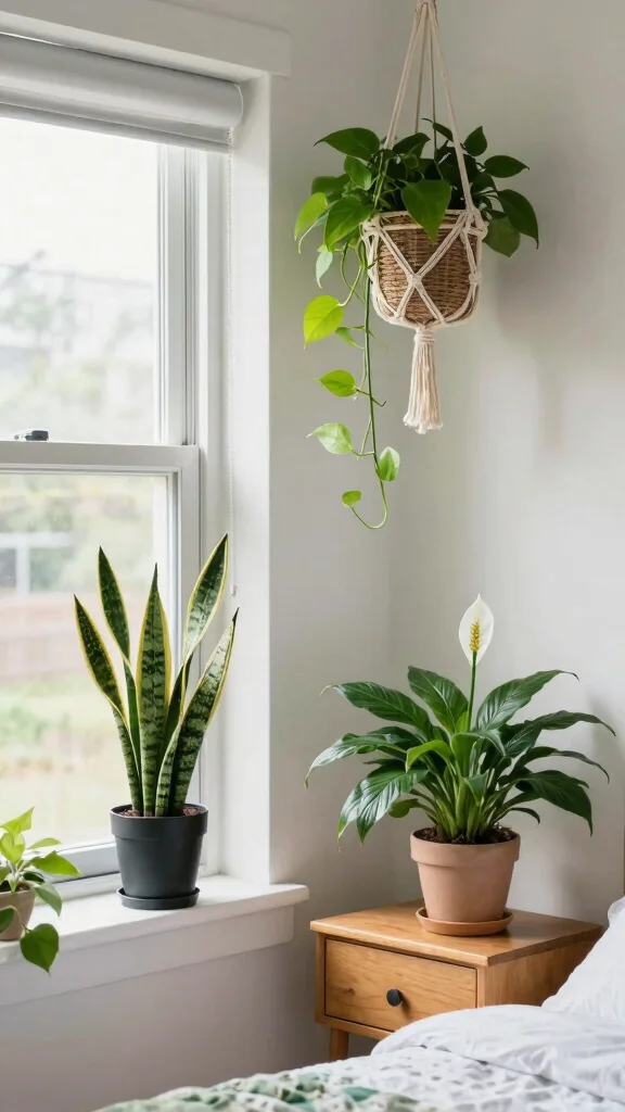 12 Simple Cozy Bedroom Concepts for a Warm Inviting Sleep Space - 4. Plants for Freshness 1