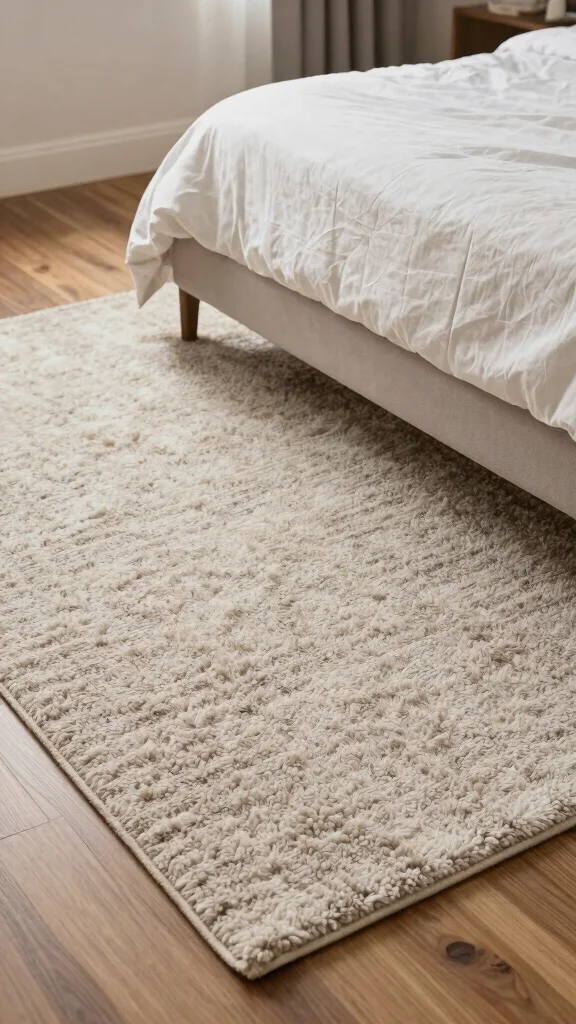 12 Simple Cozy Bedroom Concepts for a Warm Inviting Sleep Space - 7. Textured Rugs 1