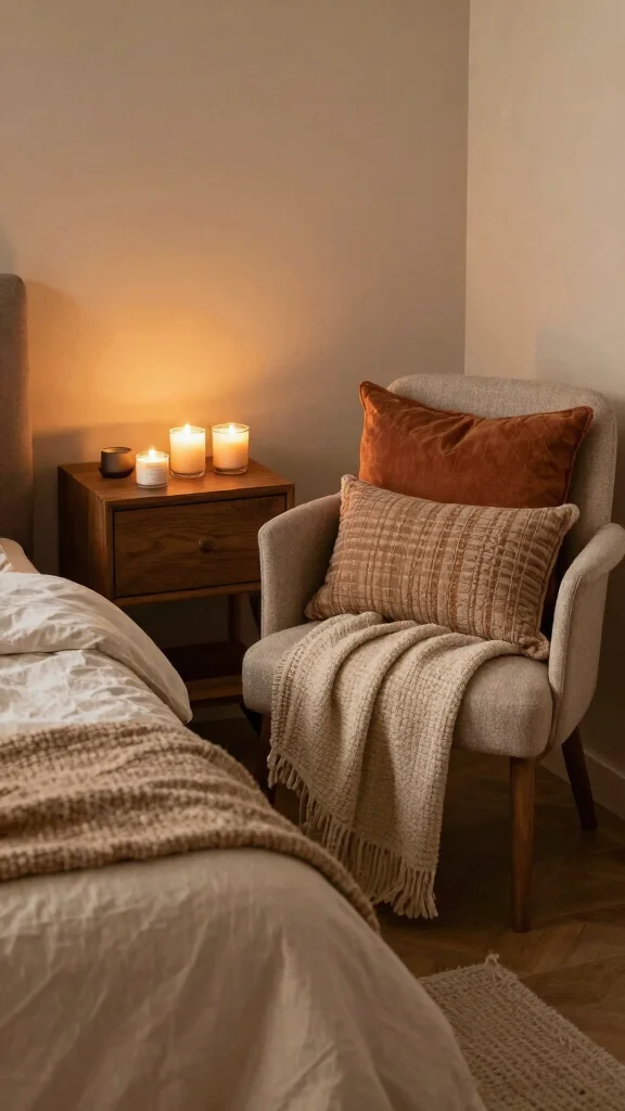 12 Simple Cozy Bedroom Concepts for a Warm Inviting Sleep Space - 9. Comforting Accessories 1