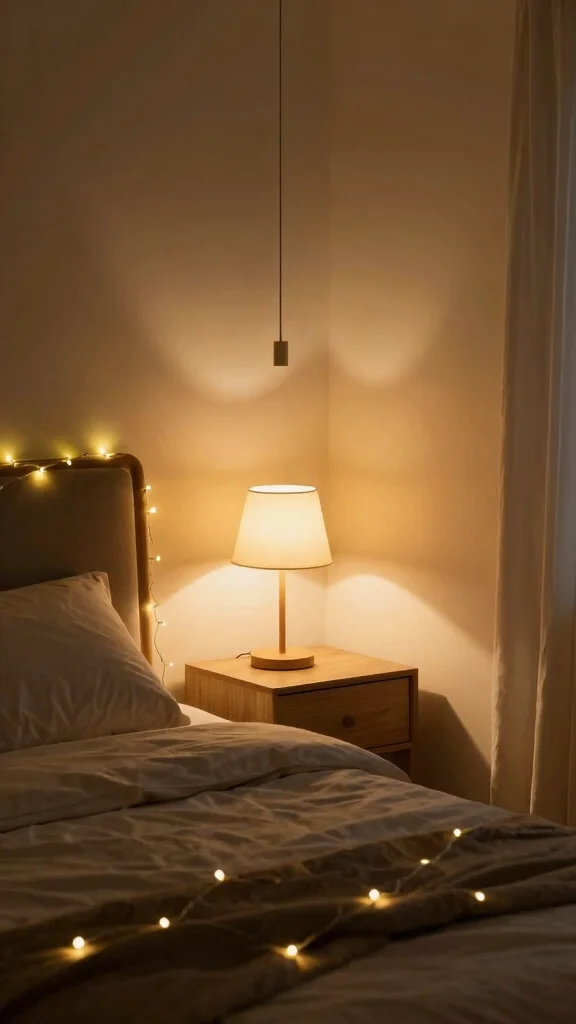 12 Single Bed Bedroom Ideas for a Stylish Functional Solo Space - 8. Layered Lighting 1
