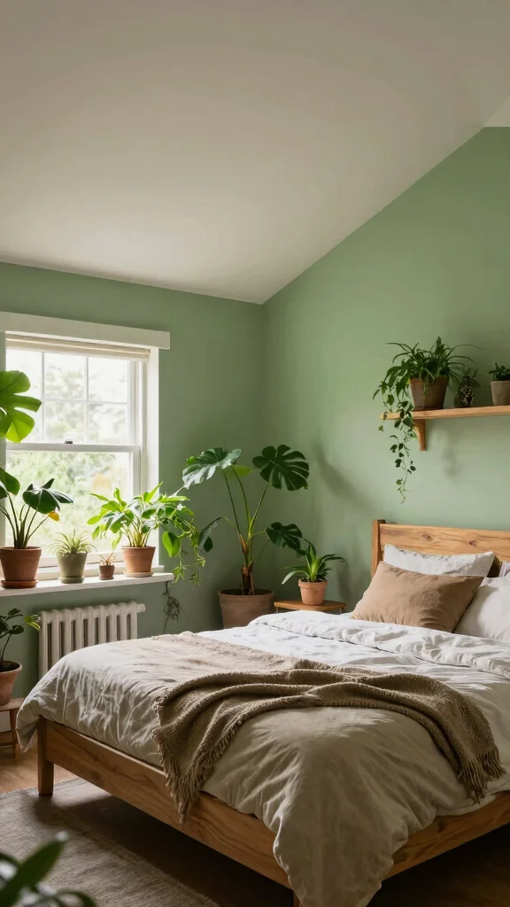 12 Slanted Ceiling Bedroom Ideas for Attic and Under-Roof Spaces - 10. Natural Elements for a Fresh Touch 1