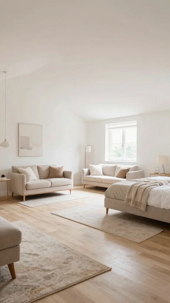 12 Slanted Ceiling Bedroom Ideas for Attic and Under-Roof Spaces - 12. Open Floor Plan for Flow 1