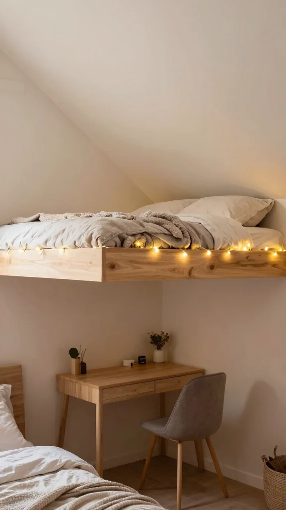 12 Slanted Ceiling Bedroom Ideas for Attic and Under-Roof Spaces - 4. Sleep Loft for a Fun Twist 1