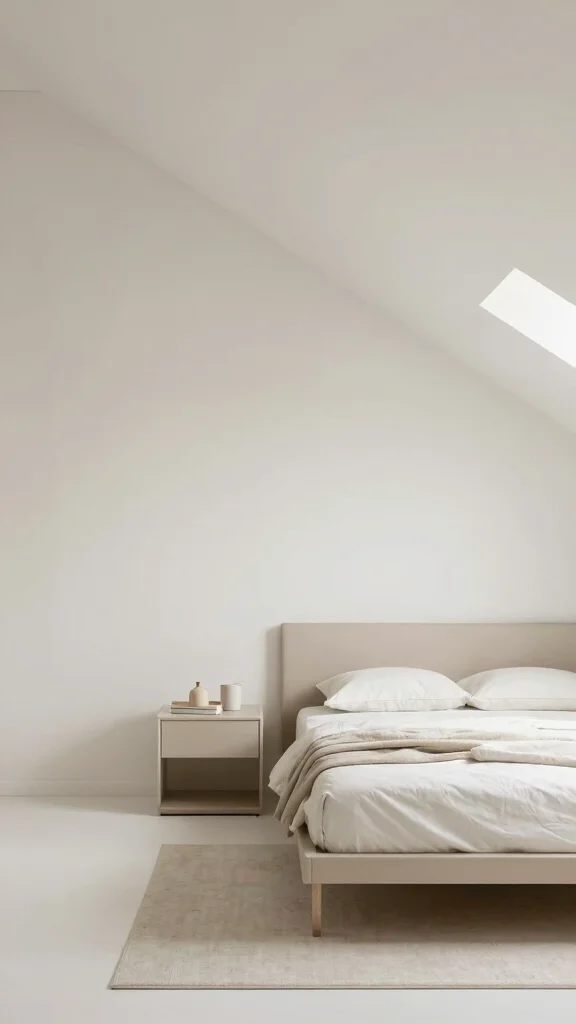 12 Slanted Ceiling Bedroom Ideas for Attic and Under-Roof Spaces - 8. Minimalist Approach 1