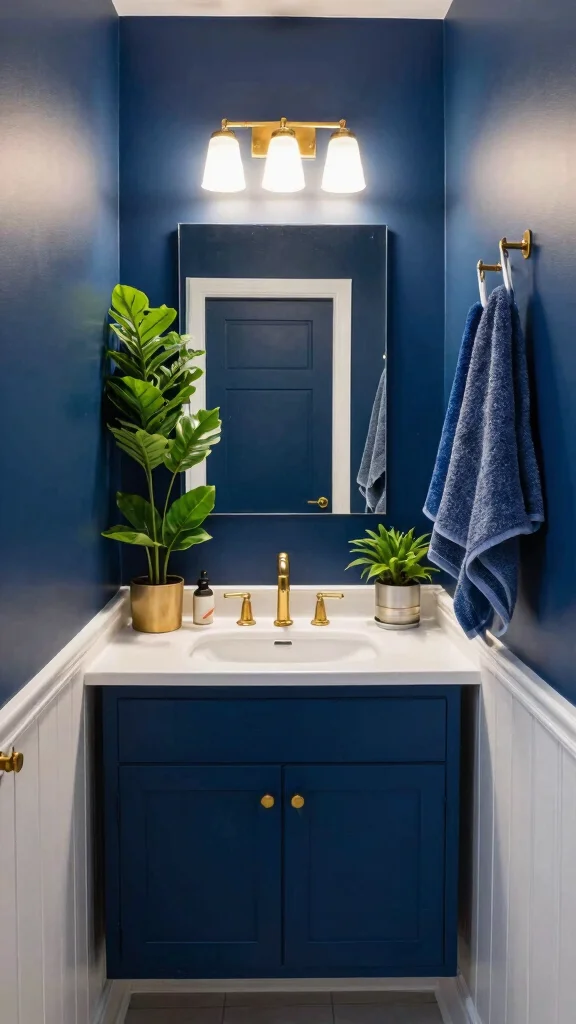 12 Small Bathroom Ideas on a Budget That Look Designer - 1. Go Bold with Paint 1