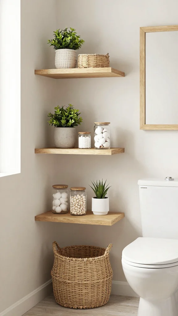 12 Small Bathroom Ideas on a Budget That Look Designer - 2. Invest in Stylish Storage Solutions 1