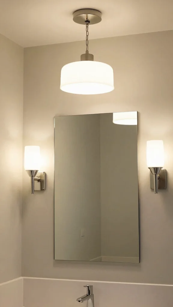 12 Small Bathroom Ideas on a Budget That Look Designer - 3. Choose Statement Lighting 1