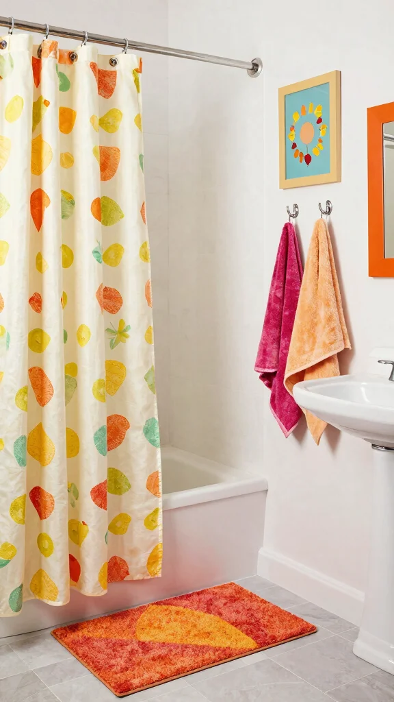 12 Small Bathroom Ideas on a Budget That Look Designer - 7. Add Colorful Accents 1