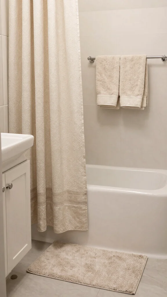 12 Small Bathroom Ideas on a Budget That Look Designer - 9. Use Textiles to Add Comfort 1