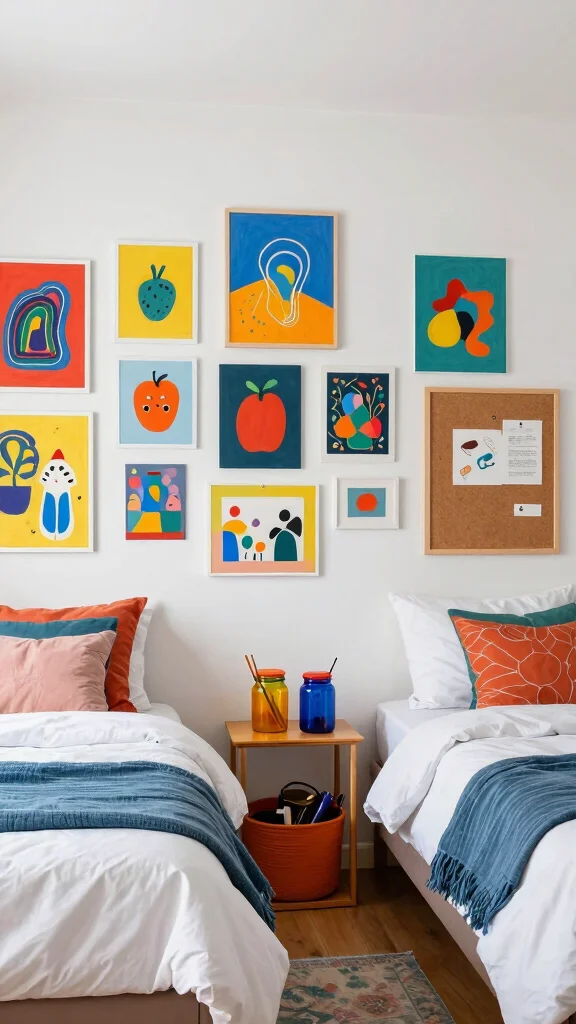 12 Twin Bed Bedroom Ideas for Kids, Teens, and Guest Rooms - 10. Artistic Expression 1