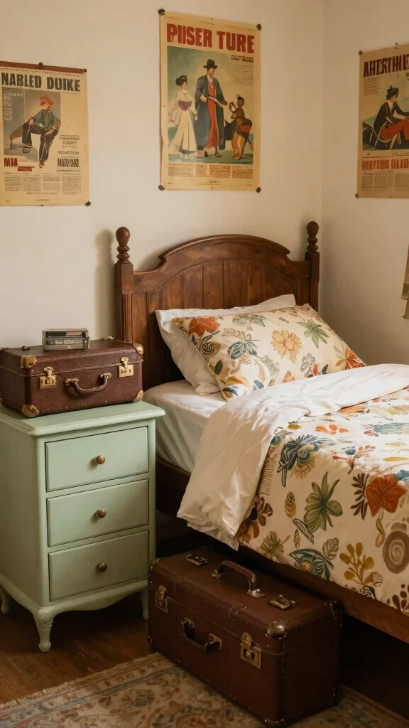 12 Twin Bed Bedroom Ideas for Kids, Teens, and Guest Rooms - 5. Vintage Vibes 1