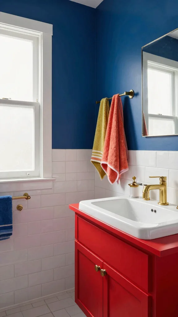12 UK Modern Bathroom Ideas for a Sleek Contemporary Interior - 3. Bold Colors 1