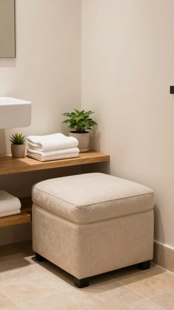 12 Very Small Bathroom Ideas That Make Every Inch Work - 2. Multi-functional Furniture 1