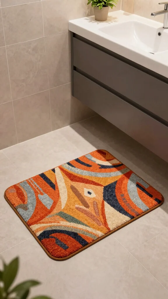 12 Very Small Bathroom Ideas That Make Every Inch Work - 9. Bath Mats and Rugs 1