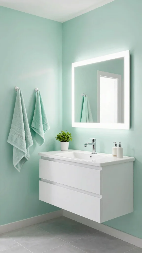 12 Windowless Bathroom Concepts for Light, Air, and Beautiful Design - 1. Embrace Light Colors 1