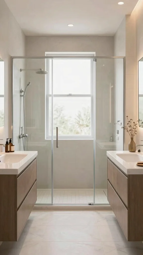 12 Windowless Bathroom Concepts for Light, Air, and Beautiful Design - 10. Create Functional Zones 1