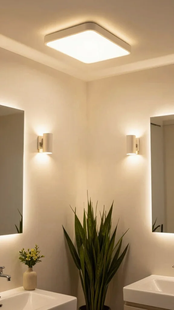 13 Bathroom Renovation Ideas That Add Value and Beauty - 7. Energy-Efficient Lighting 1