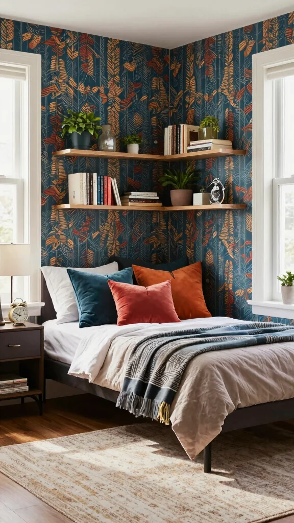 13 Bedroom Layout Ideas for Every Bed Size Room Shape and Style - 1. Corner Bed Layout for Small Spaces 1