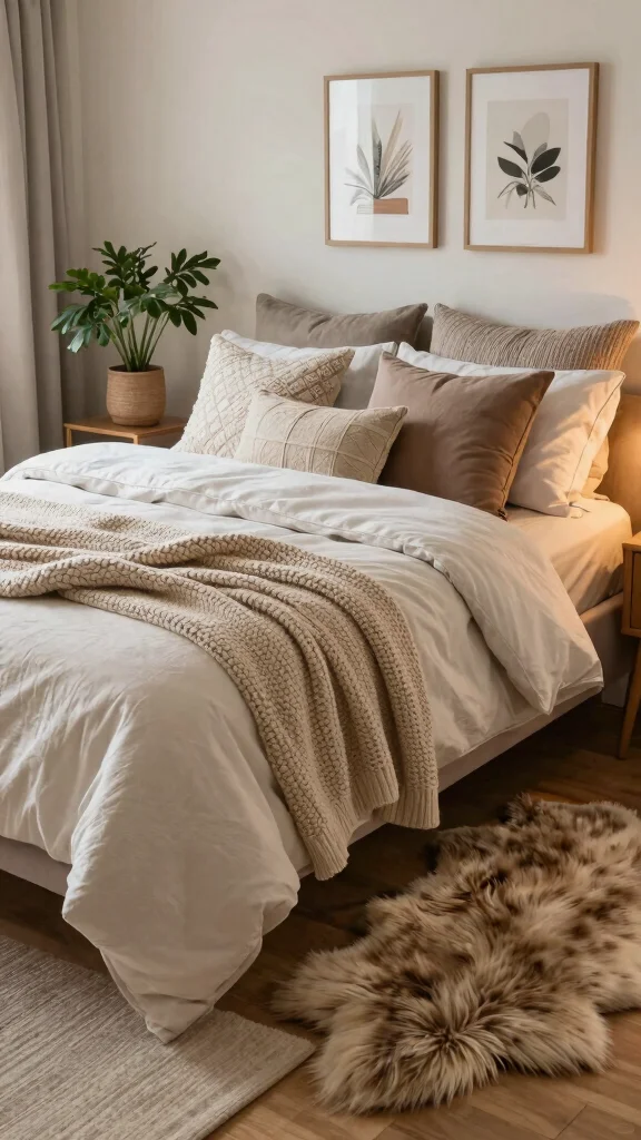 13 Bedroom Layout Ideas for Every Bed Size Room Shape and Style - 4. Layered Textures for a Cozy Retreat 1