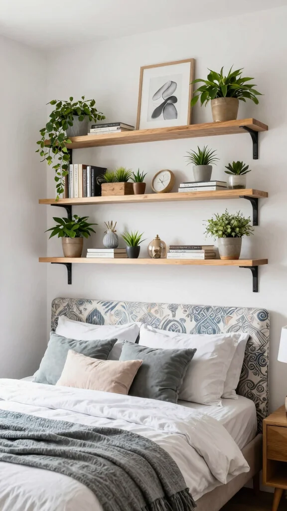 13 Bedroom Layout Ideas for Every Bed Size Room Shape and Style - 5. Open Shelving for Display and Storage 1