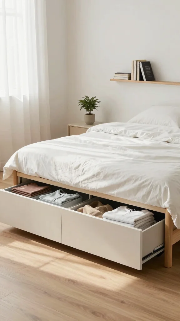 13 Bedroom Organization Ideas for a Tidy Functional Beautiful Space - 1. Under-Bed Storage Solutions 1