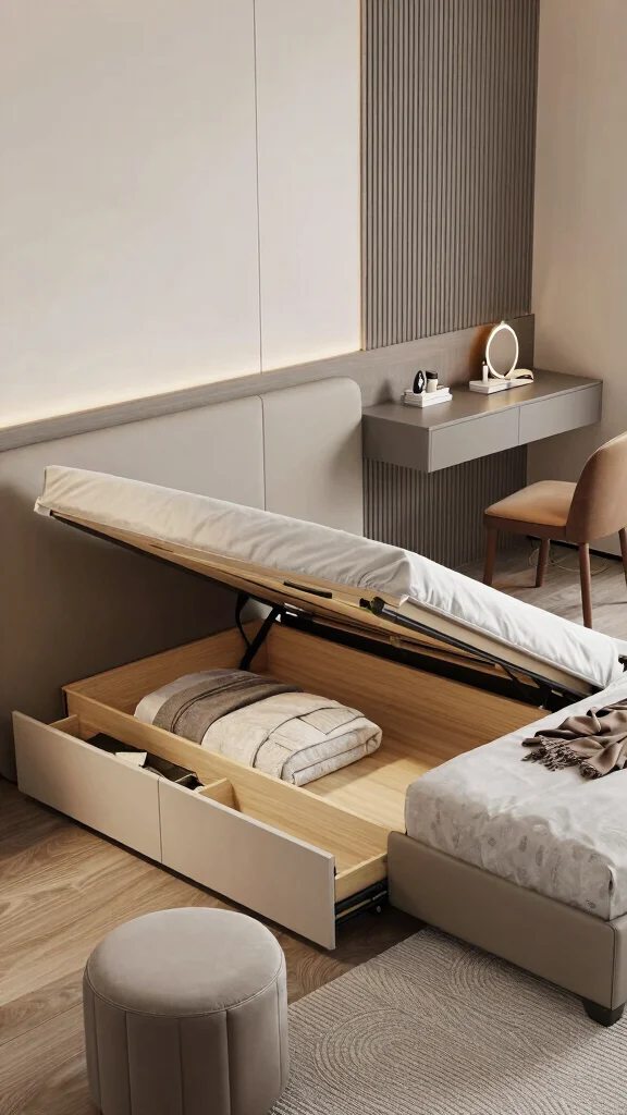 13 Bedroom Organization Ideas for a Tidy Functional Beautiful Space - 3. Multi-Functional Furniture 1