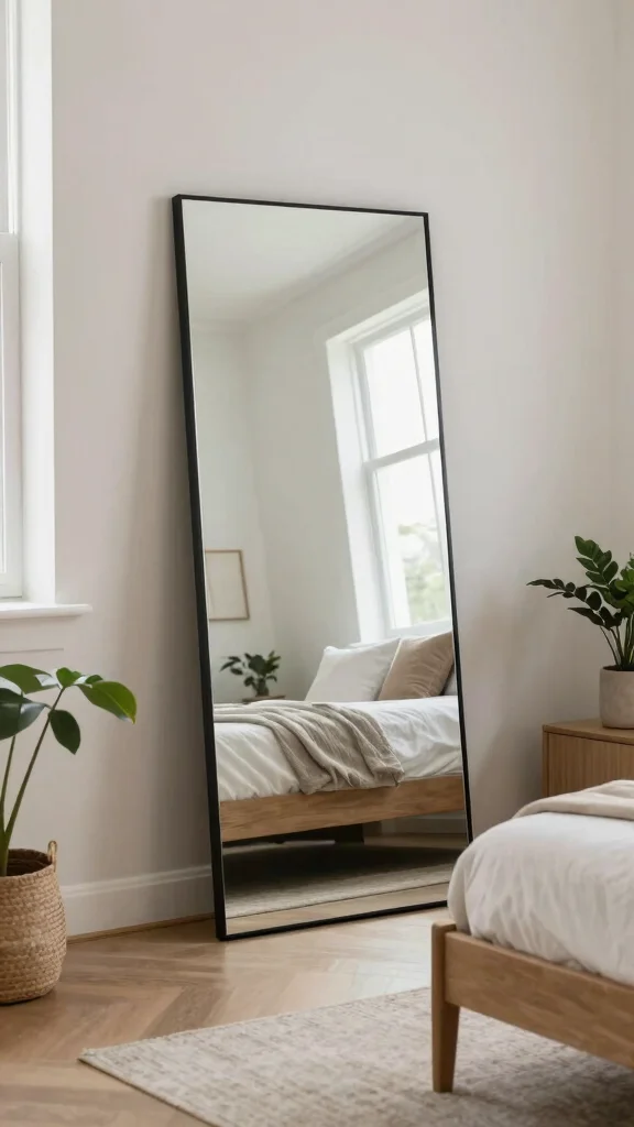 13 Bedroom Organization Ideas for a Tidy Functional Beautiful Space - 7. Use of Mirrors for Space Illusion 1