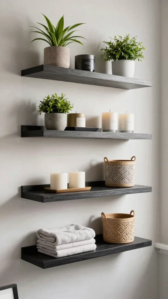 13 Budget Bathroom Ideas That Look Expensive Without the Price Tag - 8. Floating Shelves 1