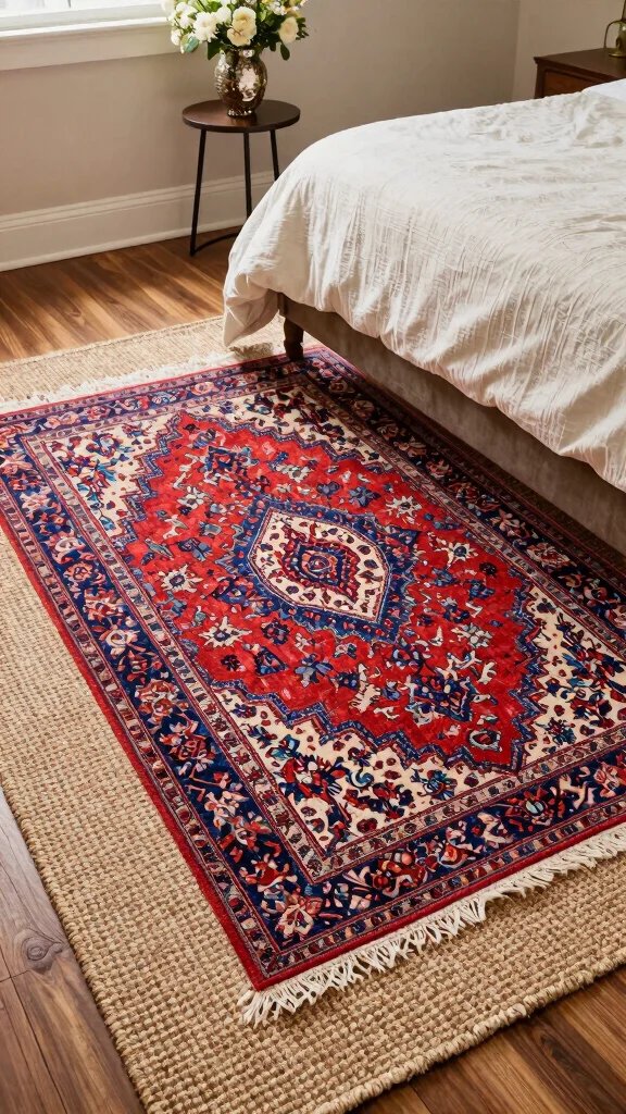 13 Budget Bedroom Ideas That Look Expensive Without the Price Tag - 6. Add Layered Rugs 1