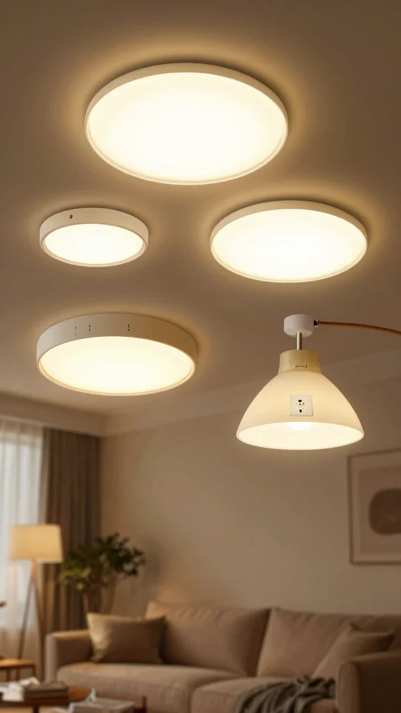 13 Living Room Ceiling Lighting Ideas for Ambient Task and Accent Layers - 13. Layered Lighting with Dimmer Switches 1