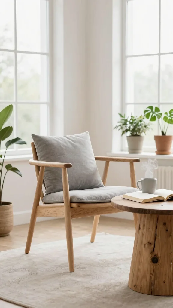 13 Living Room Chair Ideas for Accent Reading and Extra Seating - 5. Minimalist Scandinavian Chair 1