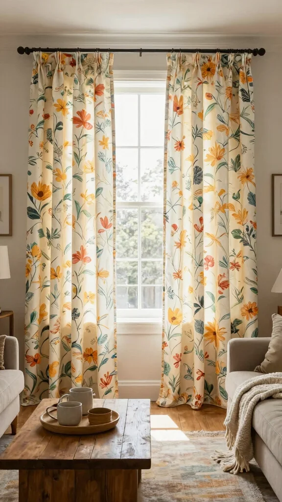 13 Living Room Curtain Ideas for Length Fabric and Every Window Style - 10. Café Curtains for a Charming Touch 1