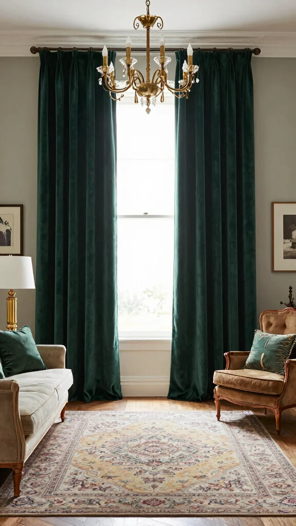 13 Living Room Curtain Ideas for Length Fabric and Every Window Style - 4. Velvet Curtains for Luxurious Comfort 1